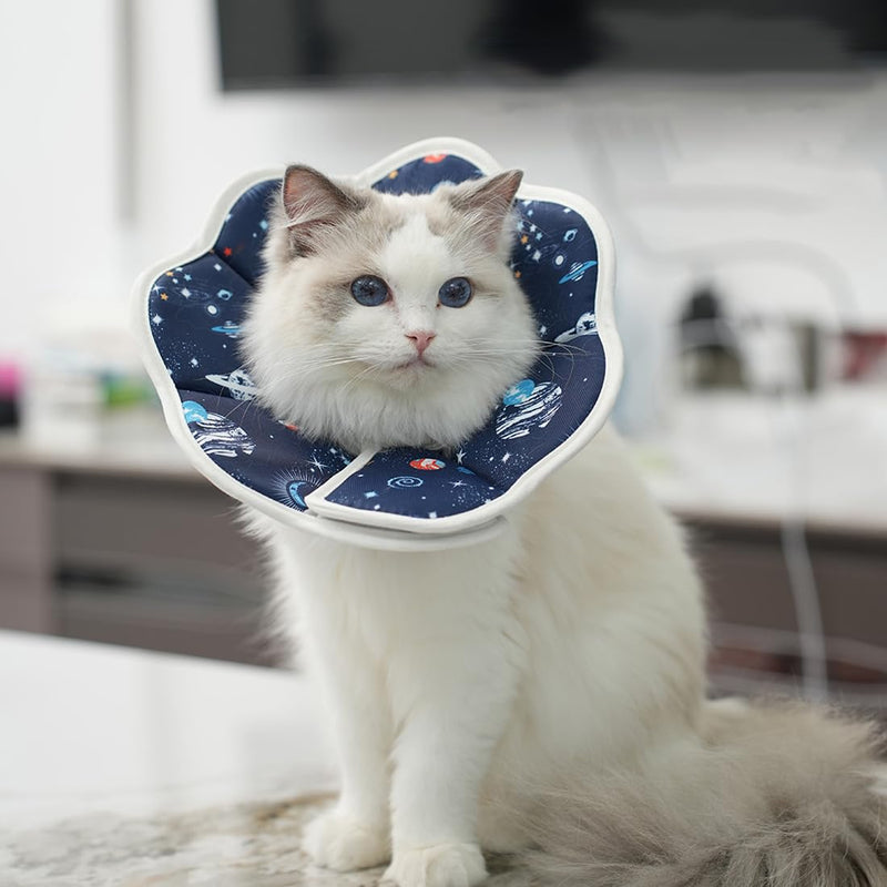 SGERUFZ Soft Cat Neck Brace, Protective Adjustable Pet Cone Collar for After Surgery, Prevents Licking Wounds Cat Collar - BeesActive Australia