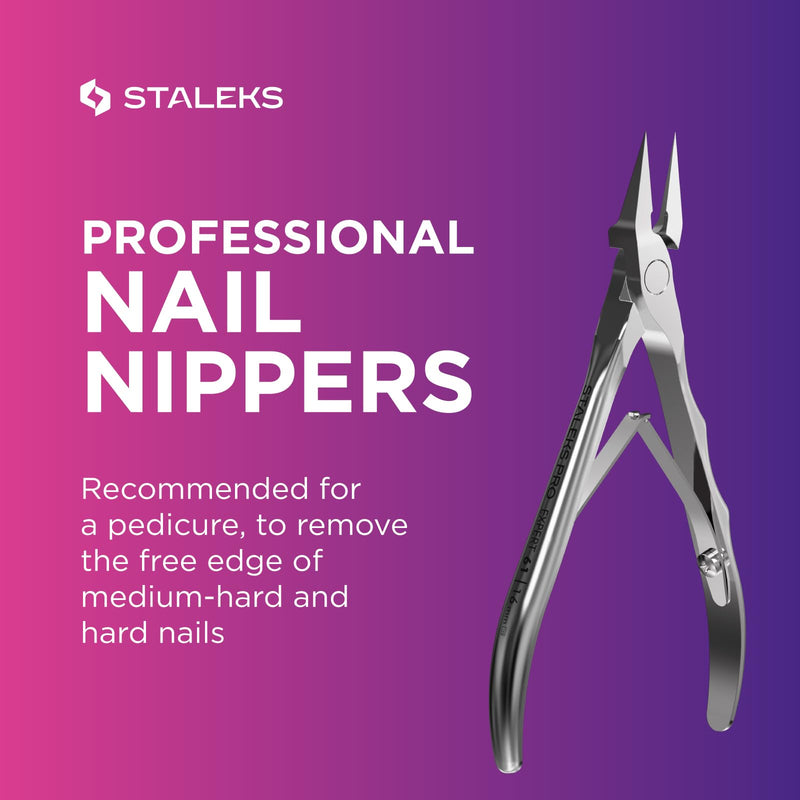 Staleks Pro EXPERT 61 Ingrown Toenail Nippers – 16mm Blades – Narrow Tips with Safe Ends – Stainless Steel – Professional Pedicure Tool 9 mm