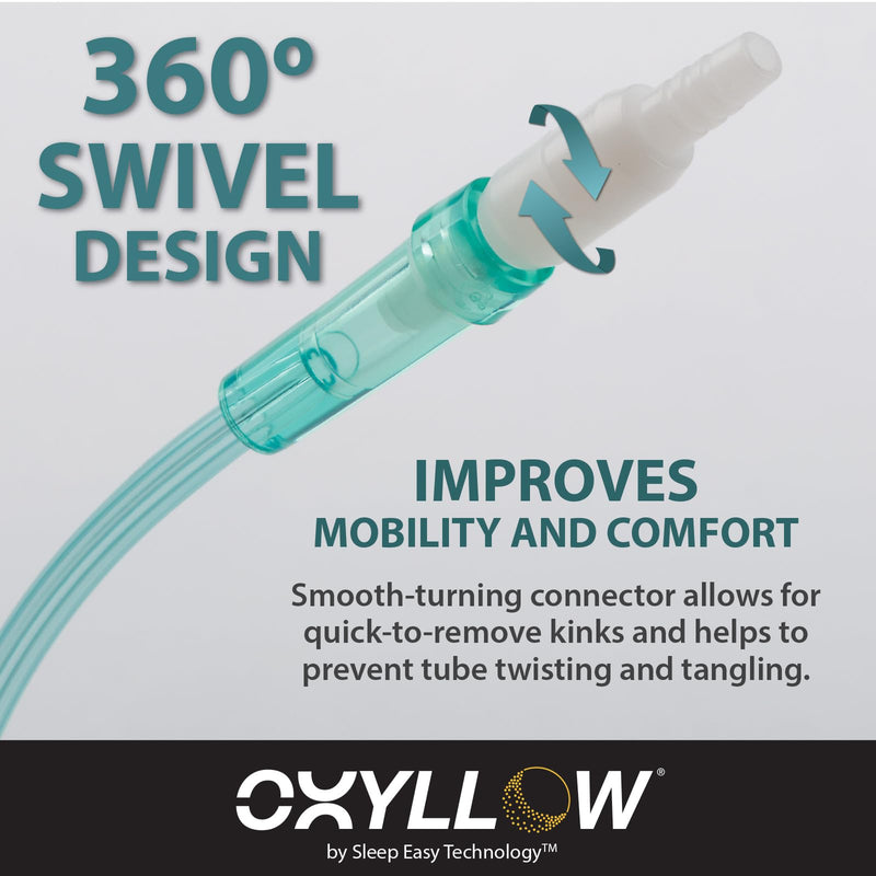 Premium Swivel Connector| 5 Count | 360¬∞ Rotating Design to Reduce Tube Tangle | Barbed Secure Fit for Leak-Free Oxygen Flow | Compatible with Major Respiratory Brands