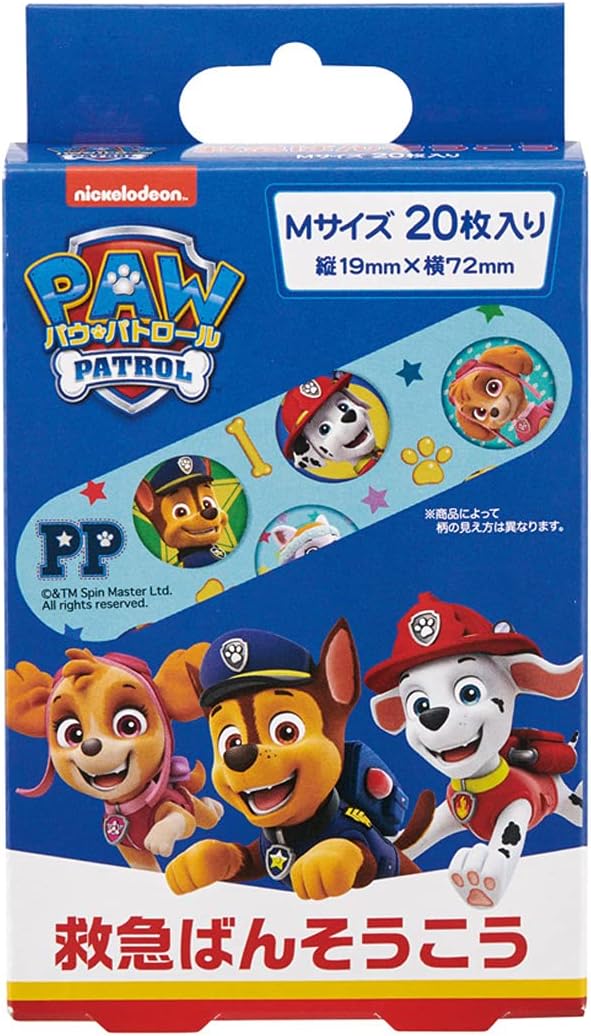 Skater Emergency Bandage Paw Patrol 21 20 Pieces Bandage Made in Japan QQB1-A - BeesActive Australia