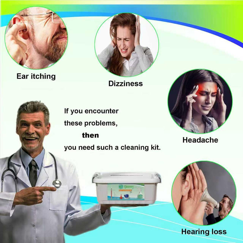 Family-Size Ear Wax Removal Kit - Complete Ear Irrigation Flushing System with LED Otoscope, 19 Disposable Tips, SoftSpray Nozzles & Ear Wash Basin - Safe Ear Cleaner for Adults & Kid White1 Large(50pcs accs) - BeesActive Australia