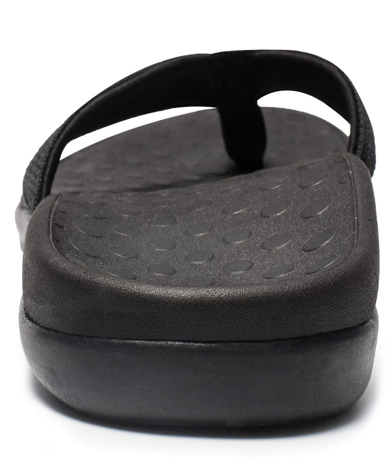 LLSOARSS Plantar Fasciitis Feet Sandal with Arch Support - Best Orthotic flip Flops for Flat Feet，Heel Pain- for Women 9 Black