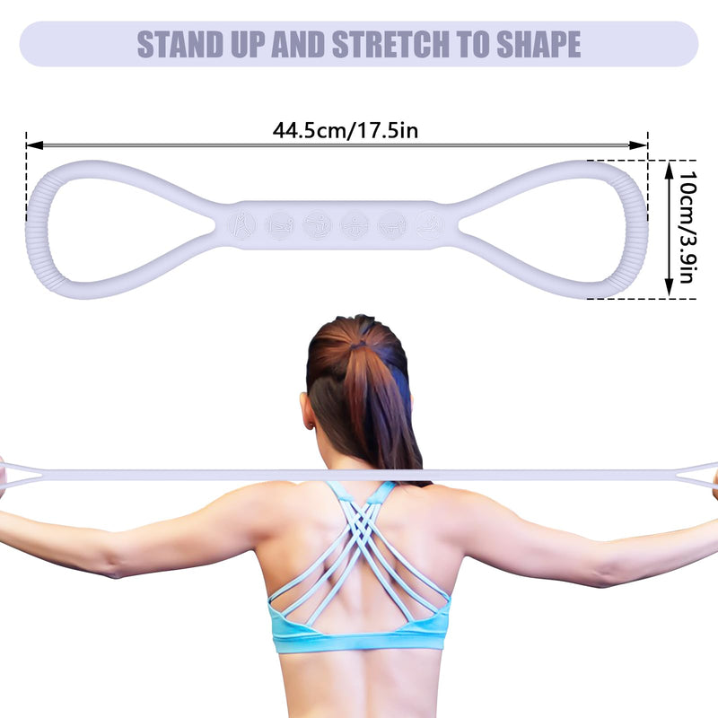 2025 Upgraded Figure 8 Resistance Band for Physical Therapy, Shoulder Back Arm Exercise Bands, 3 Resistance Levels for 15 25 35 Lb for Adult Elderly Kids