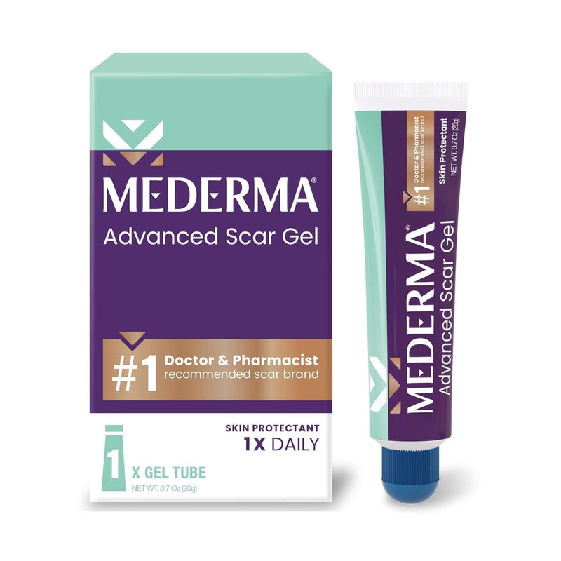 Mederma Scar Gel Reduces Acne, Burn, Surgery Scars, Goody 30 Count Black Ouchless Elastic Hair Ties