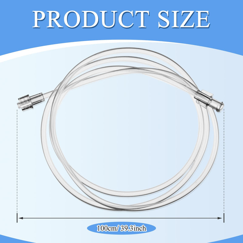 Threlaco Vaccinator Flexible Tubing Vaccination Device for Pig Sheep, 39.3" Injection Needle Syringe Liquid Refilling, Drawing Oil Fluid, Feeding Cattle Pig Sheep Livestock Vaccination, Tubing Only
