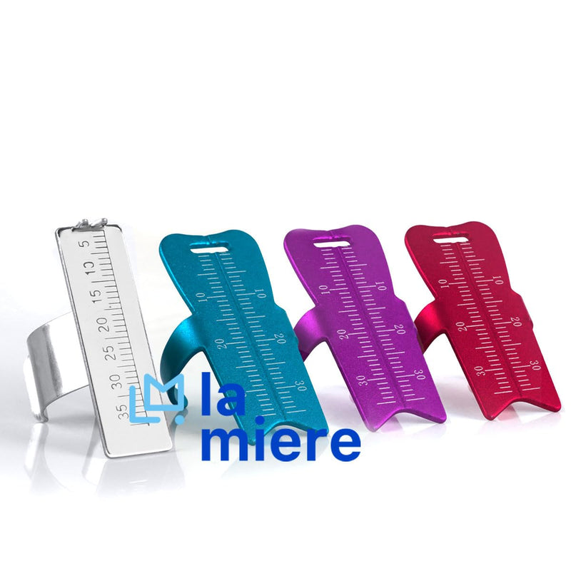 LA MIERE Dental Endo Measuring Ring, Stainless Steel Gauge Finger Ruler Span Measure Scale Oral