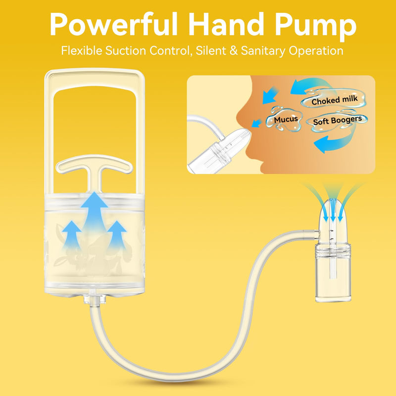 Nasal Aspirator for Baby and Toddler Nose Clearing with Hand Pump and Non-Invasive Tip for Quick, Quiet Suction, Co-Branded with CHIBOJI
