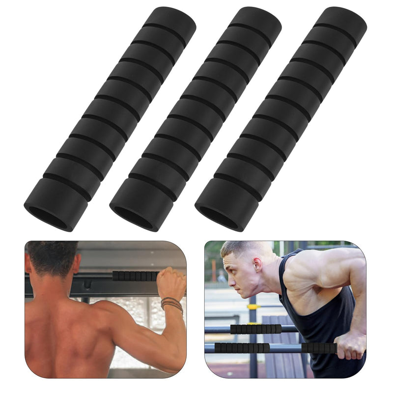 VANZACK 3Pcs Foam Tubing Grips Pull Up Bar Thick Bar Adapter Sponge Slip-Resistant Pull-up Bar Sleeve Pull-up Bar Cover Horizontal Bar Accessories
