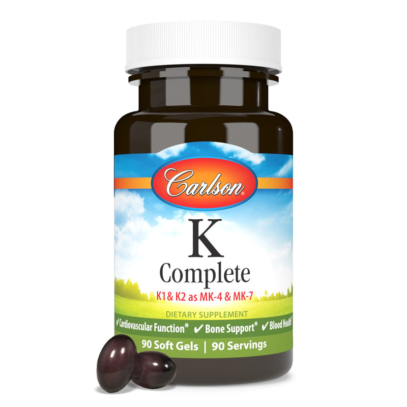 Carlson Labs K Complete Softgels, 90 Count 90 Count (Pack of 1)