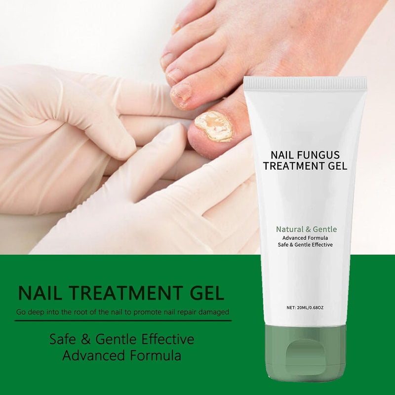 Nail Fungus Treatment Gel - Natural Nail Care Gel, Nail Repair Cream with Colloidal Silver, Emu Oil & Tea Tree Oil for Hydrated, Moisturizing Treatment for Hands & Feet (2pcs) 0.51 Fl Oz (Pack of 2)