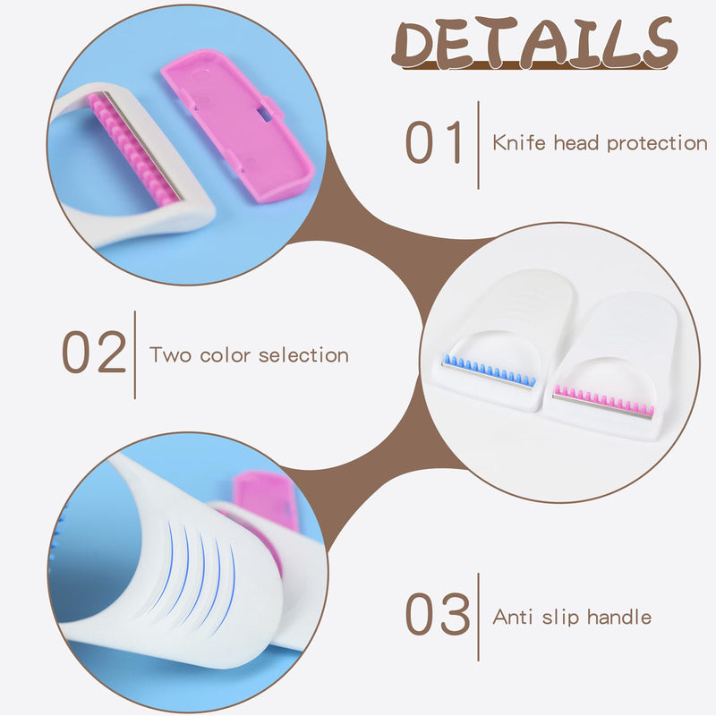 6 PCS Horse Clippers Horse Grooming Kit, Disposable Grooming Razor with Protection Cap, Stainless Steel Blade Razors, Razor Thinning Comb, Suitable for Horse Dog - BeesActive Australia