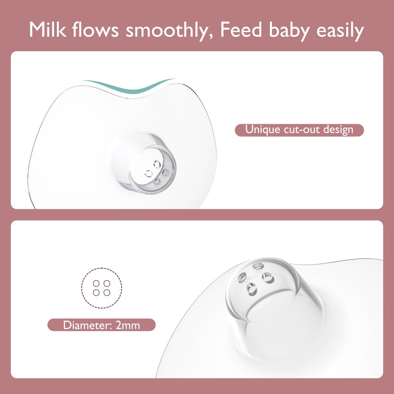 Momcozy Contact Nipple Shields, 100% Food-Grade Silicone for Breastfeeding Difficulties, Ultra-Thin & Super-Soft, Made Without BPA/BPS, Include Carry Case (24mm) 24mm - BeesActive Australia