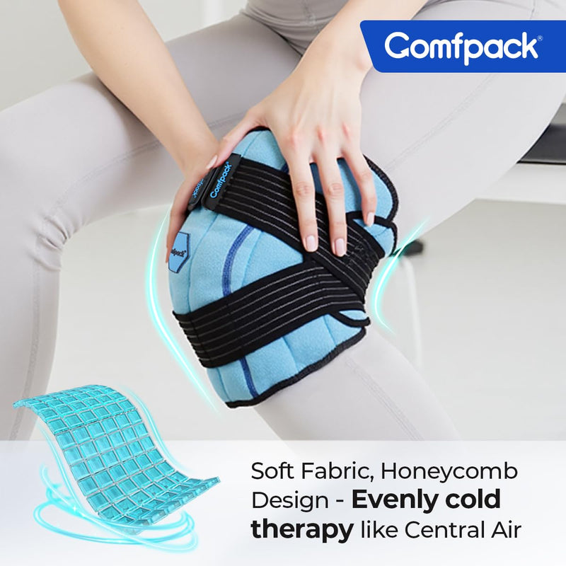Ice Pack for Knee Replacement Surgery, 2 Hours Long Lasting Coldness Ice & Compression Therapy Flexible Knee Ice Pack Wrap for Arthritis Pain, ACL, Sports Injuries L - BeesActive Australia