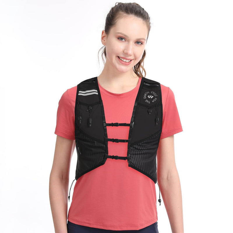 Wulibike Running Hydration Vest for Women Men,Water Backpack Lightweight Quick-Drying with Pockets for Trail Hiking Biking Black(S-M) - BeesActive Australia