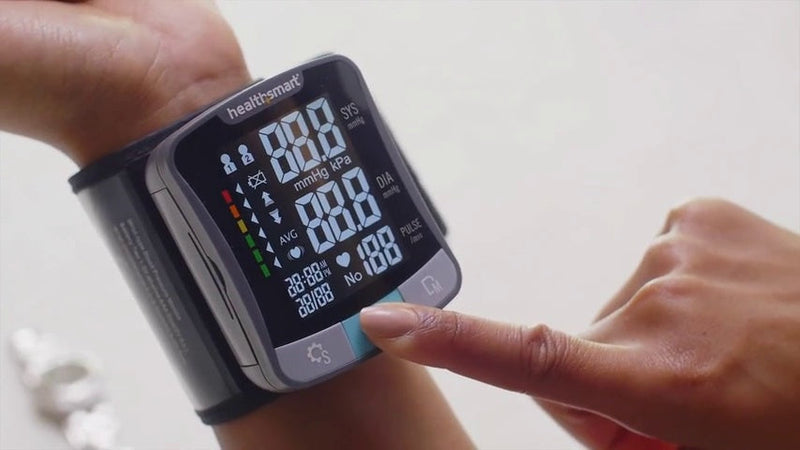 HealthSmart Digital Premium Blood Pressure Monitor with Automatic Upper Arm Cuff that Displays Blood Pressure, Pulse Rate and Irregular Heartbeat, Stores up to 120 Readings for 2 Users