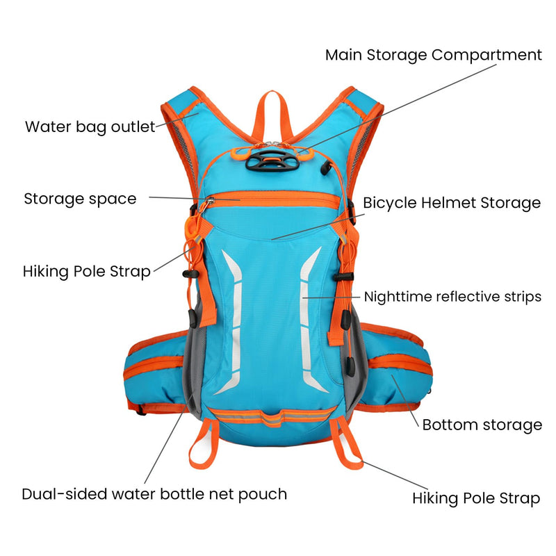 12L Hydration Backpack for Men Women,Lightweight Hydration Pack with 2L Water Bladder, Water Backpack for Cycling,Hiking,Rave,Biking and Running Outdoor Activities NAVY BLUE 12L