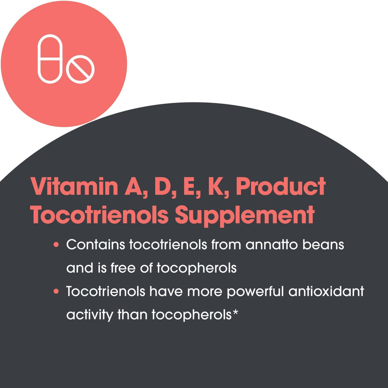 ARG Delta-Fraction Tocotrienols 50 mg, Antioxidant, 75 Softgels | 100 mg Tocotrienols per Serving for Antioxidant Support, Hypoallergenic Formula, 75 Servings