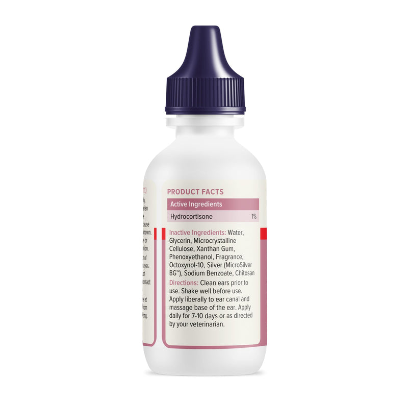 Oticbliss Ear Care Bundle with Cleaning & Drying Ear Finger Mitts 50 Ct. and Vet-Strength Ear Infection Drops with MicroSilver for Cat & Dog Ear Cleaning, Drying, & Ear Infections