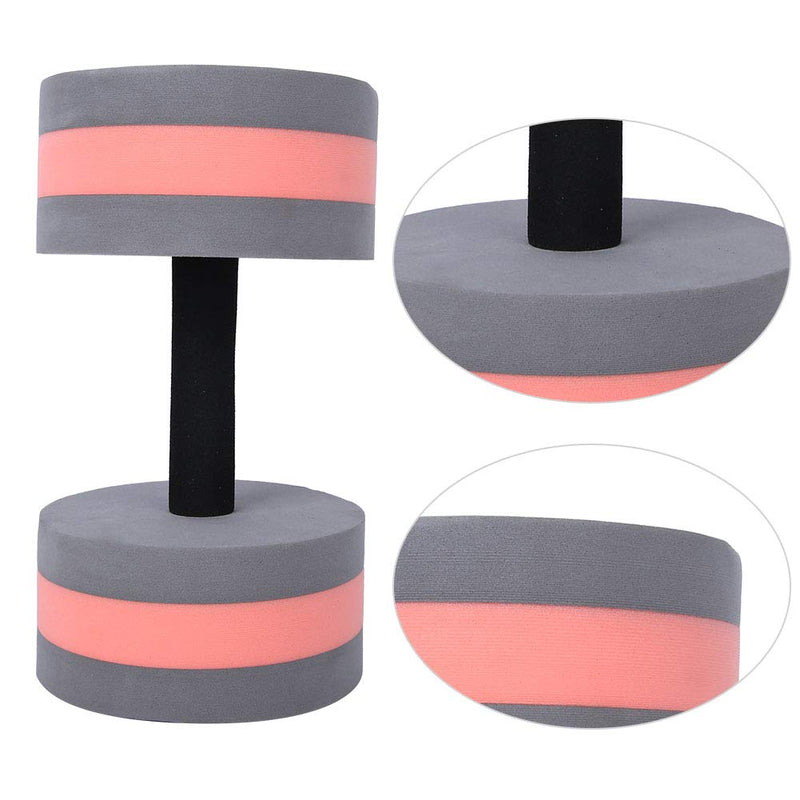 Keenso Eco-Friendly Roundness Foam Water Workout Dumbbells Water Weights Barbell Floating Dumbbell Fitness Equipment gray red