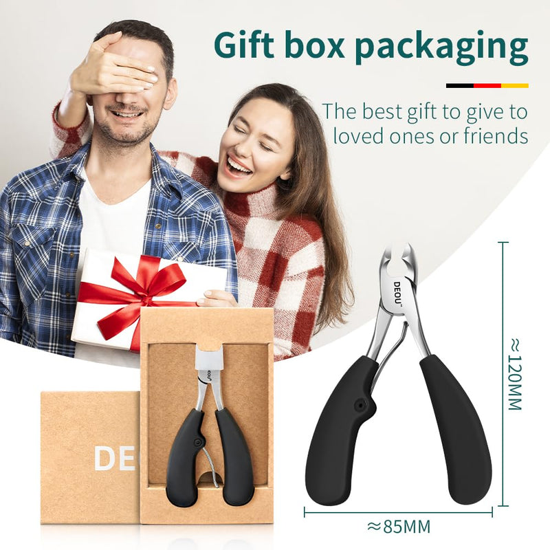 DEOU Heavy Duty Large Opening toenail Clippers, Suitable for Embedded Growth and Rough Nails, Home Pedicure Tools for Men, Women, Elderly Newly Upgraded Stainless Steel (Nail Clippers+Gift Box) Heavy Nail Clippers - BeesActive Australia
