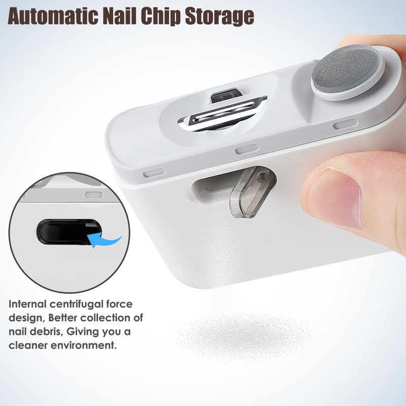 Automatic Nail Clipper with Nail File, Electric Baby Nail Clippers with Light, Rechargeable Nail Clippers with Catcher, Electric Nail File for Baby, Kids, Seniors, Caregivers - BeesActive Australia
