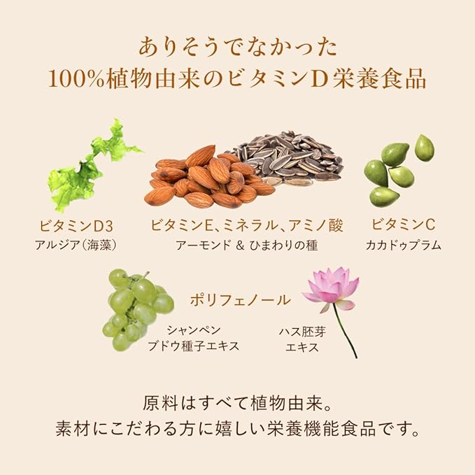 [100% plant-based] Edible Vitamin D SUN+d (Sandy) 210g 1 spoonful of Vitamin D 1000IU Developed by Michelin Chef Delicious cocoa-flavored nut paste Nutrient functional food 1 day's worth of vitamin C - BeesActive Australia
