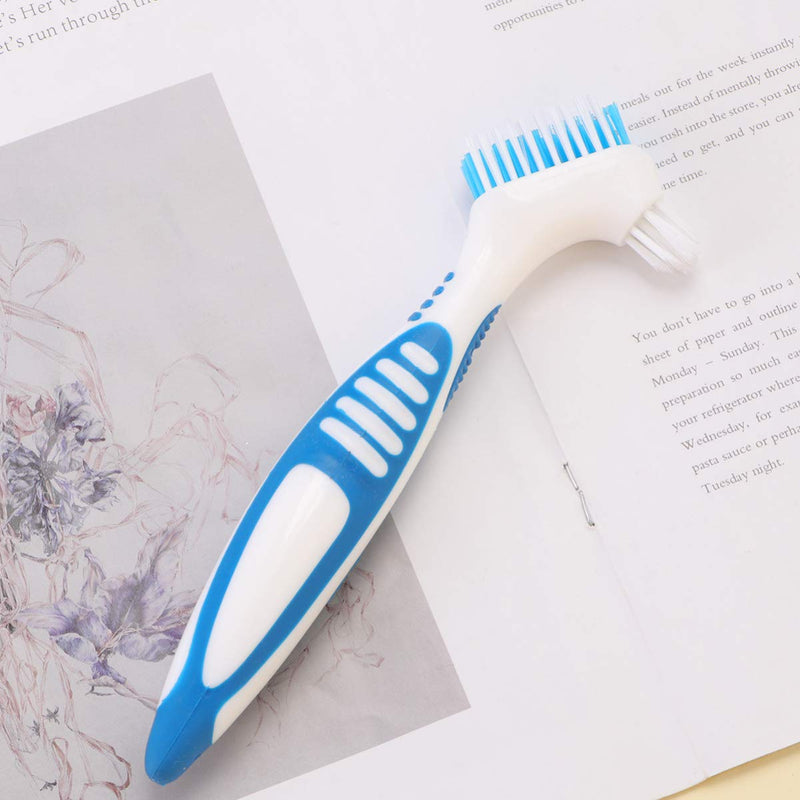 Healifty Denture Cleaning Brush Double Sided Denture Cleaner Brush Cleaning Toothbrush for Dentures False Teeth - BeesActive Australia