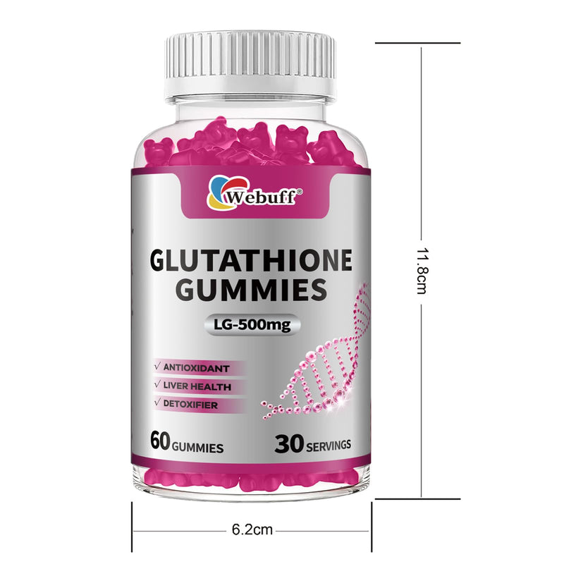 Glutathione Gummies with Collagen 500mg, 60 Count 1 Count (Pack of 60)