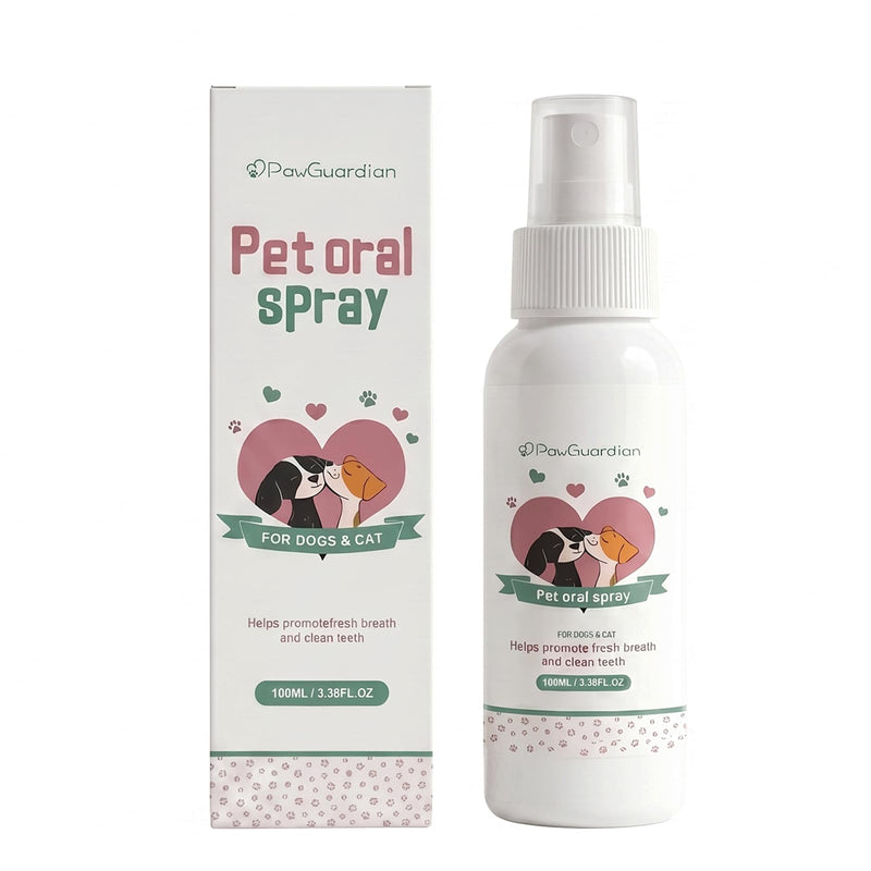 Dental Spray,Paw Guardian Dental Clean Spray,Dental Spray with Probiotics, Calendula Extract, Rosemary and Green Tea Extract,Eliminate Bad Breath, Fresher Breath - 3.38 Oz (1pcs) 1pcs