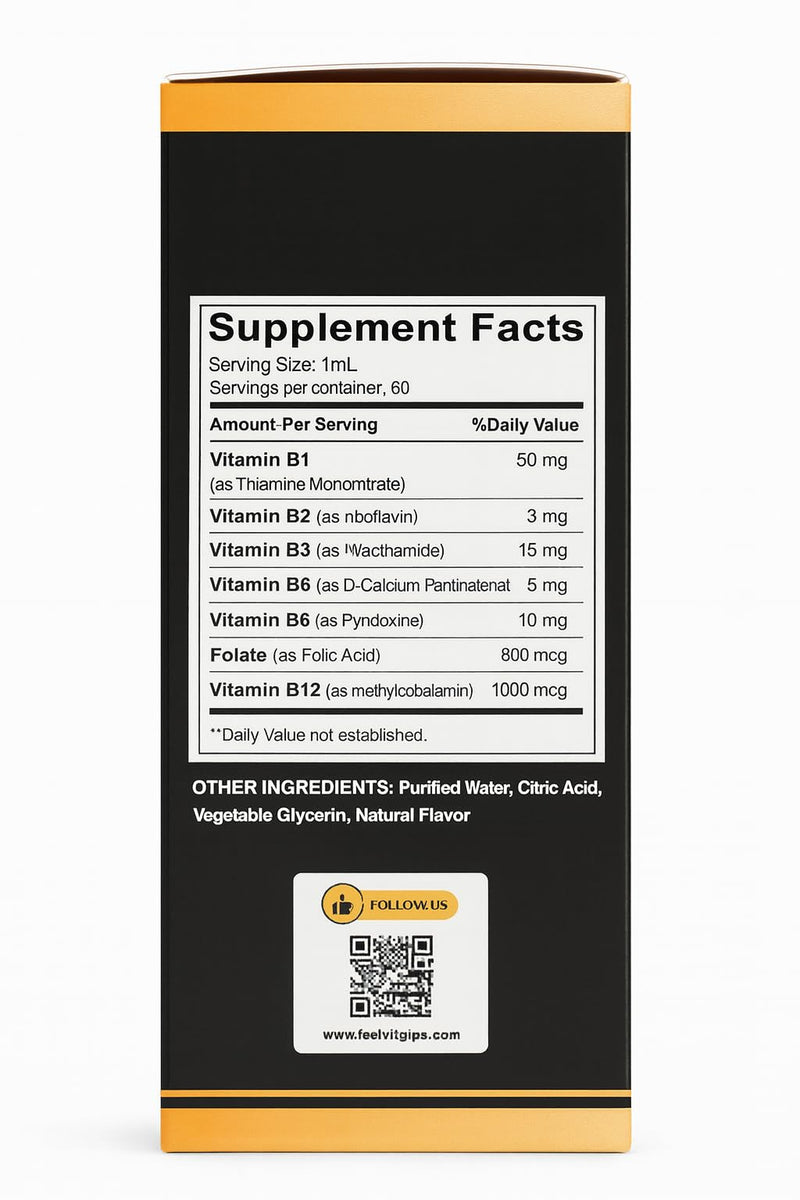 Ultra Vitamin B12 Complex Liquid Drops, B12 Sublingual Complex, B12 Vitamin 1000mcg - B12 Methylcobalamin for Energy, Brain & Heart Support