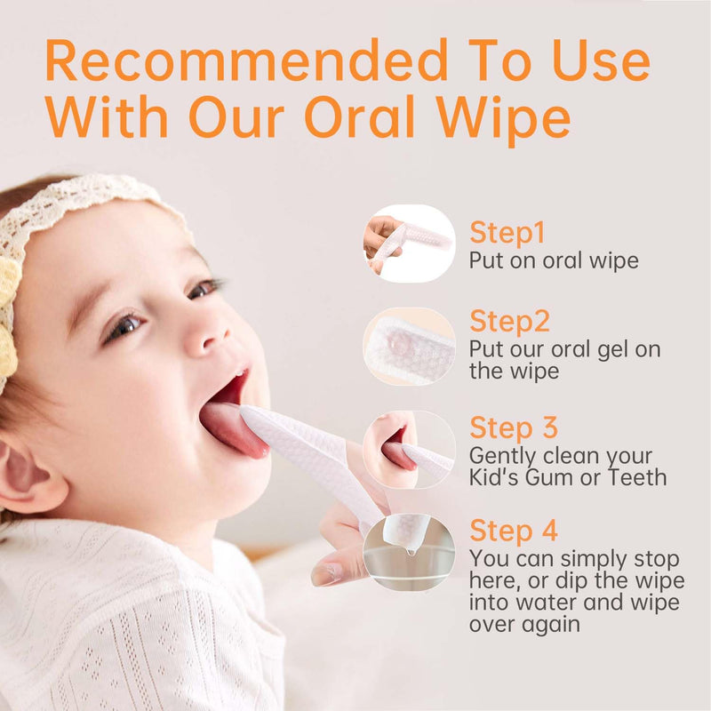 Baby Teething Relief for Infants and Kids, Cooling Gel for Gums Soothing Massage, Toddler Training Toothpaste 1.76 Oz Tubes (Pack of 1) Âè£