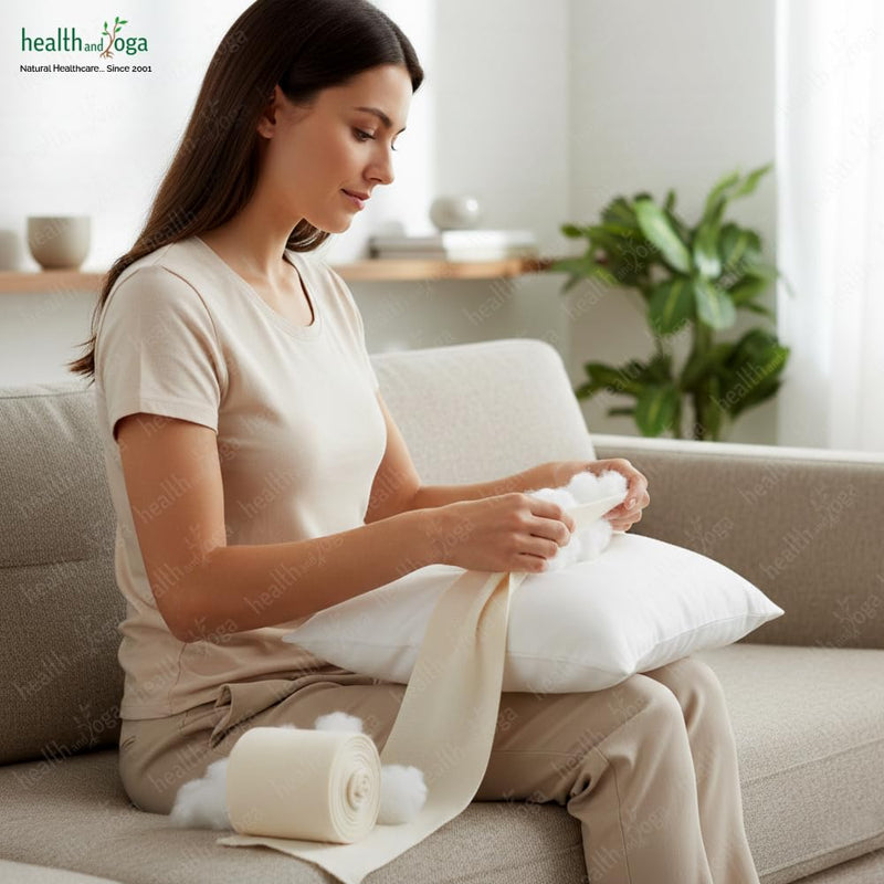 LayerGuard Cotton Stockinette Sleeve Roll, Stretchable Raw Cotton – Comfort wear, Sweat Absorbent Tubular Bandage – Prevents Residue Build up - Under-Over Cast Sleeve Bandage Wear (Off-White, 4 Inch) Off White