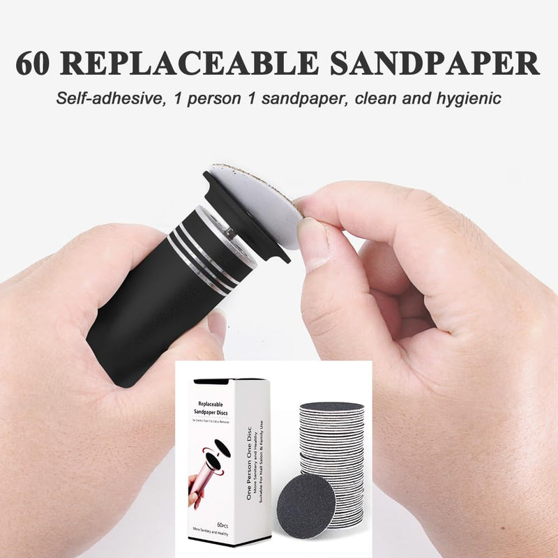 Upgraded Electric Callus Remover for Feet (Adjustable Speed) Professional Electric Foot File Foot Sander Foot Grinder for Dead Skin Pedicure Tools with 60 Replaceable Sandpaper, Black - BeesActive Australia