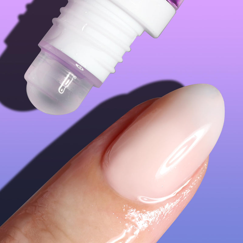 LONDONTOWN Roll and Glow Cuticle Oil - Nail Care Strengthener and Moisturizer for Dry Cracked Cuticles, Travel-Friendly Nail Treatment, 0.2 Fl oz Overnight Lavender