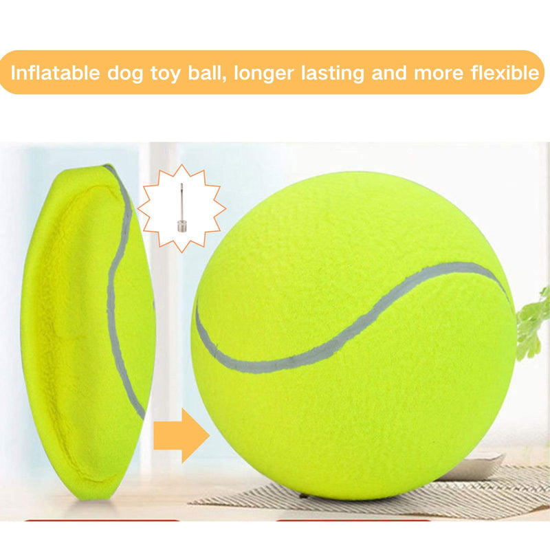 Giant Tennis Balls for Dogs 9.5" with Inflating Needles for Small Medium Large Dog Toys Ball