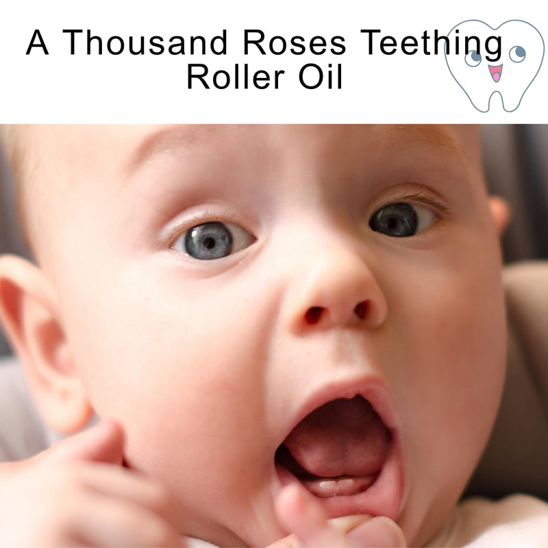 3Pcs Teething Roller All Natural for Babies, A Thousand Roses Teething Roller Oil, Teething Relief Roller