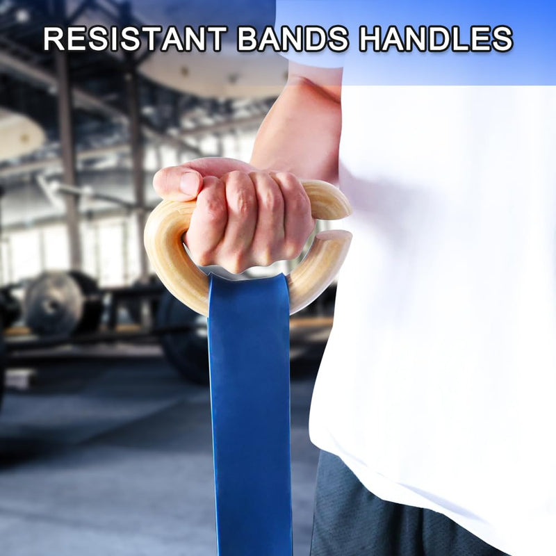 Lights Mountain Wooden Resistance Bands Handles Versatile Exercise Handles with Anti-Slip Grip Tapes for Elastic Band Workouts Home Gym Strength Training and Full-Body Workouts Wooden handle - BeesActive Australia