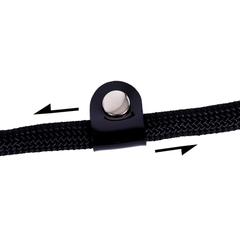 lionto retriever leash, robust and weatherproof for dogs of all sizes, quick to put on dog leash and collar in one, 170 cm, fur-friendly leash with integrated pull stop, vegan, black, length 170 cm - BeesActive Australia
