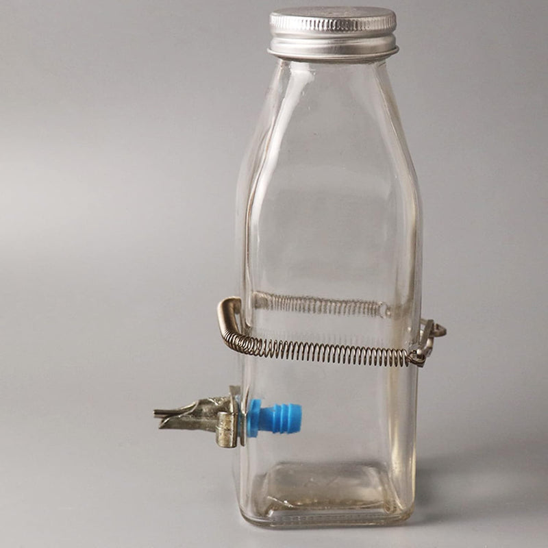 Silver Spring with 2 Clips Used Singly Or in Combination to Hold Rabbit Water Dispenser Drinking Bottle for Small Animals Metal Spring Clips and Fasteners Feeding and Watering Supplies - BeesActive Australia