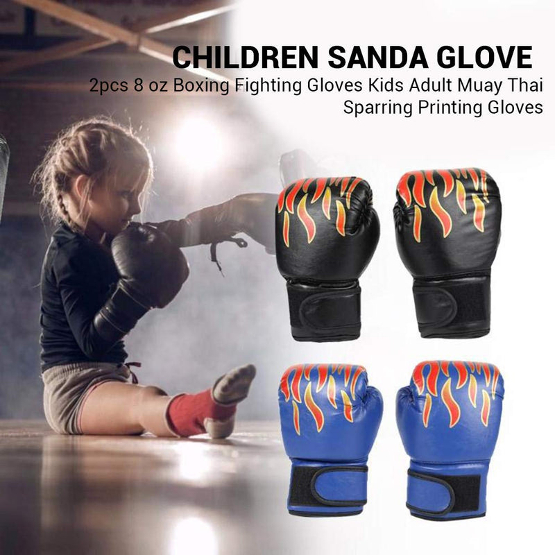 Keenso Kids Adjustable Breathable Flame Boxing Gloves for Training and Protection Ages 3-12 Red - BeesActive Australia