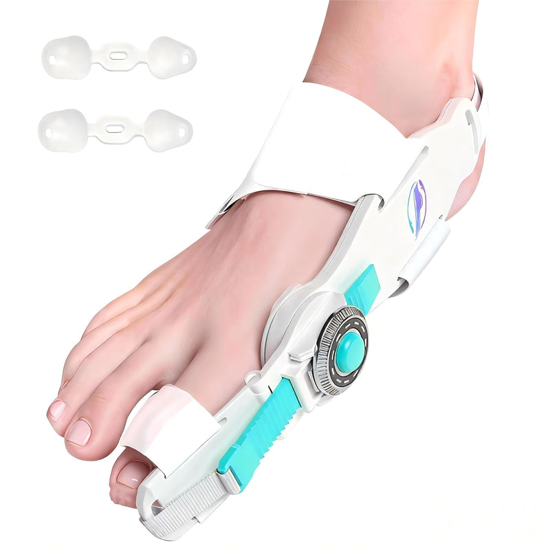 Bunion Corrector for Women & Men - Bunion Fix for Hallux Valgus Pain Relief with Non-Slip Big Toe Separator, Adjustable Big Toe Straighter, Bunion Splints Fits Left & Right Feet (White 1Pcs) White 1