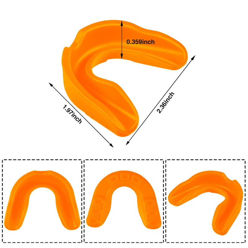 30 Pack Orange Sports Mouth Guards Bulk Silicone Athletic Mouthguard Gum Youth Mouth Guard Teeth Armor for Football Basketball Hockey Karate Lacrosse Boxing Rugby Wrestling Karate Match odorless - BeesActive Australia
