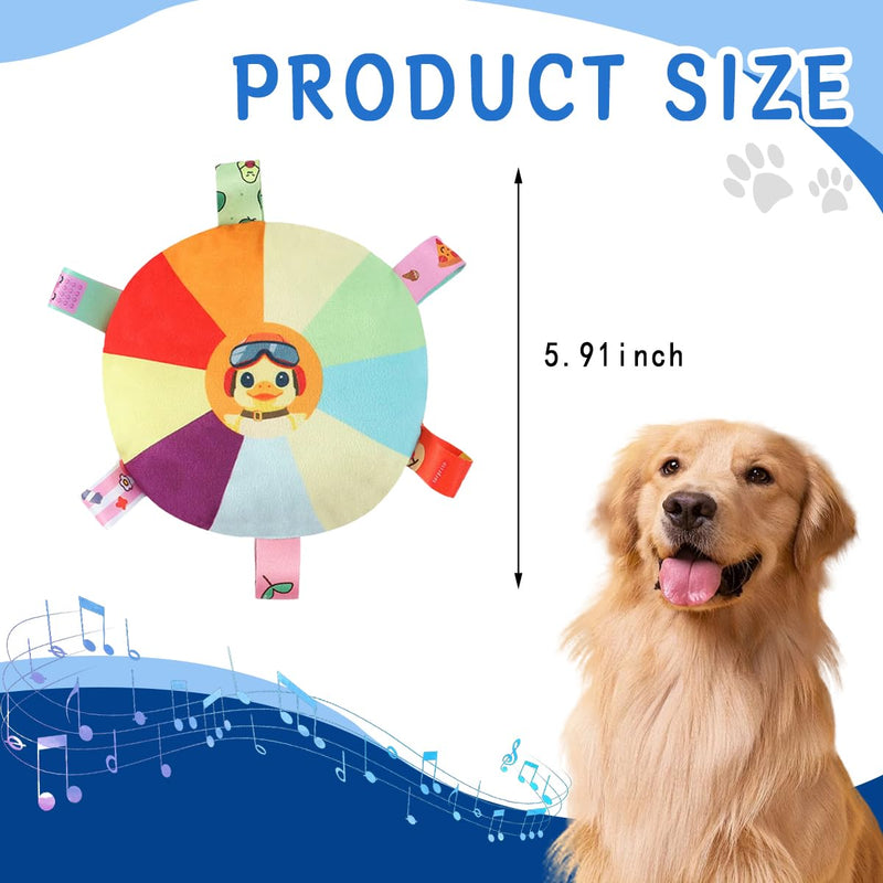 Dog Plush Sound Frisbee Toys with Internal Clock to Attract The Attention of Dogs, Dog Frisbee for Aggressive chew Dog Frisbee Toys, Frisbee Dog Toys - BeesActive Australia