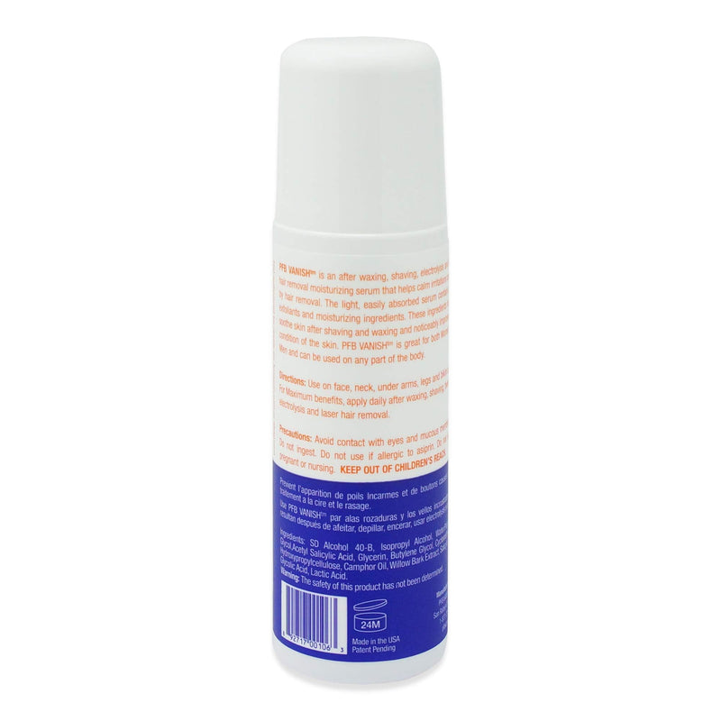 PFB Vanish Razor Bump Stopper Roll On Shaving Gel - Skin Care Treatment for Ingrown Hairs and Razor Burns, 93g