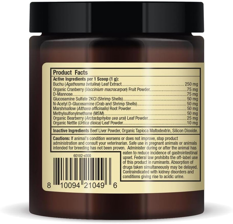 Dr. Mercola, Bladder Support, for Cats and Dogs, 9.5 oz (270g), with Organic Cranberry Extract and D-MannosePromotes Optimal Urinary Tract Health and Function, non GMO, Soy Free, Gluten Free - BeesActive Australia