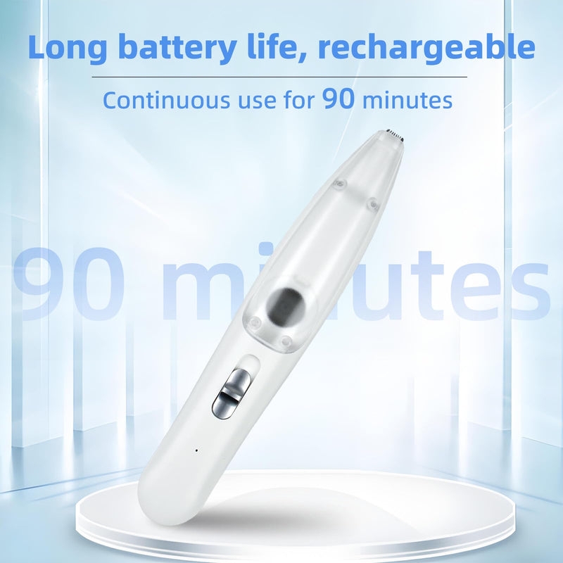 Dog Paw Trimmer for Grooming - Quiet, Rechargeable Pet Paw Trimmer for Dogs and Cats with Light, Hair Suction, Dual-Speed Ceramic Blades - Safe & Precise Cat Paw Trimmer for Small Areas - BeesActive Australia