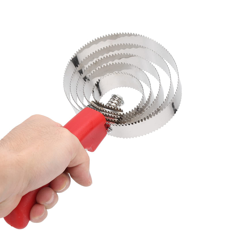 Curry comb 6 Ring Horse Shedding Comb Stainless Steel Spiral Curry Comb for Sheep Horses Cows Relieve Itching(5 turns) - BeesActive Australia