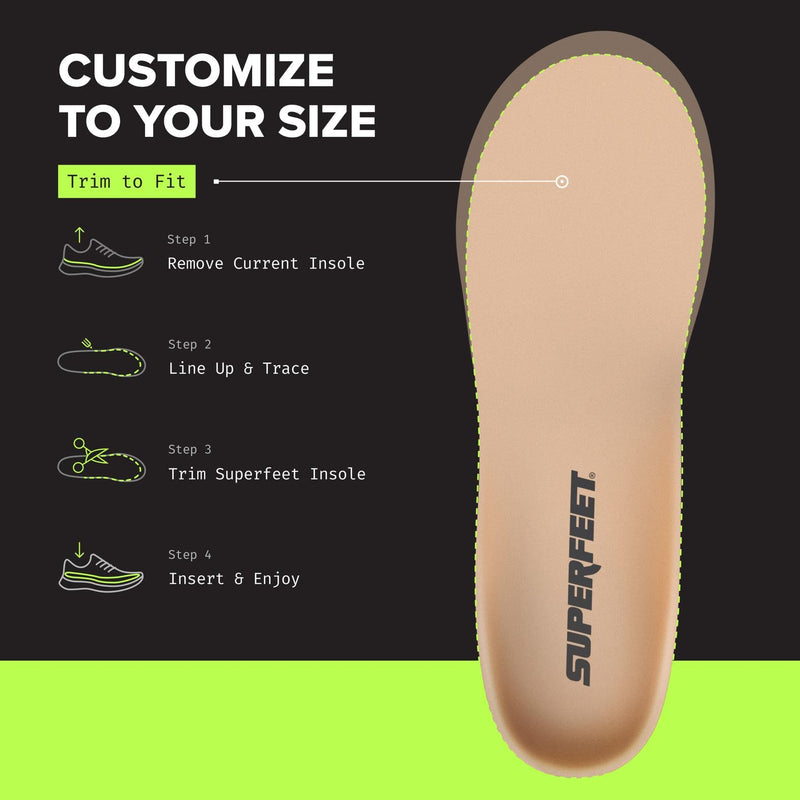 Superfeet Everyday Pressure Relief Shoe Inserts - Soft Cushioning for Sensitive Feet with Gentle Support & Heel Relief for Work, Walking & Everyday Wear, 7.5-9 Men / 8.5-10 Women