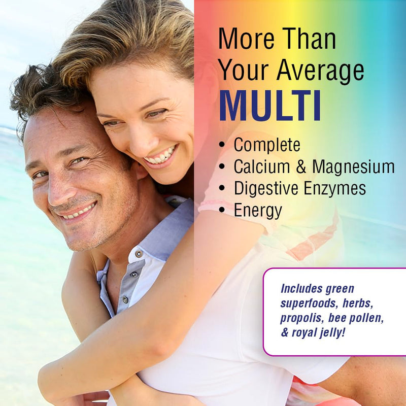 SOLARAY Spectro Multivitamin, Iron Free - Multi Vitamin w/Calcium, Magnesium, Energizing Greens, Digestive Enzymes - Digestion, Cellular Energy, Bone Health, Immune Support, 60 Servings, 360 Capsules 360 Count (Pack of 1)