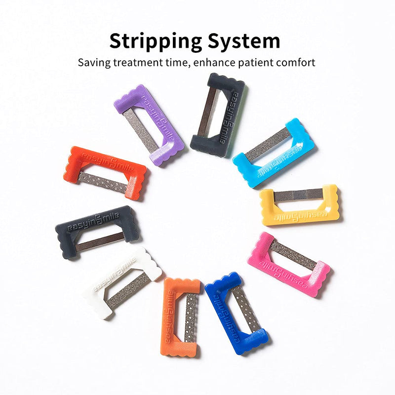 Easyinsmile Dental IPR Strip System 10PCS Orthodontic Interproximal Reduction Enamel Kits (B/Multi-Color) B/Multi-color - BeesActive Australia
